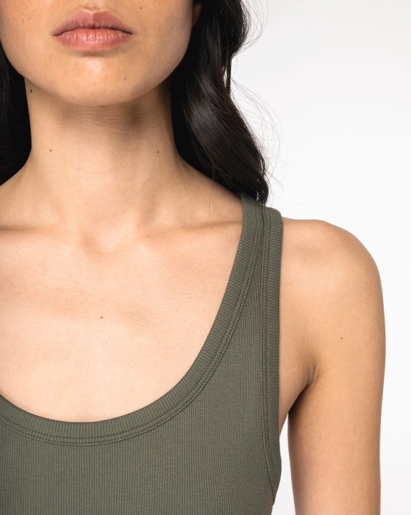 T-shirt NATIVE SPIRIT Ecologische geribde damestop voor bedrukking &amp; borduring
