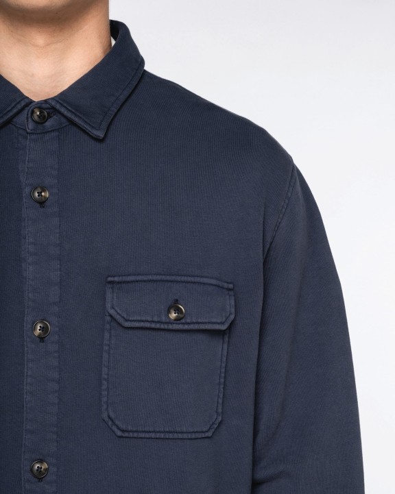 Chemise personnalisable NATIVE SPIRIT Surchemise écoresponsable délavée en molleton gratté homme