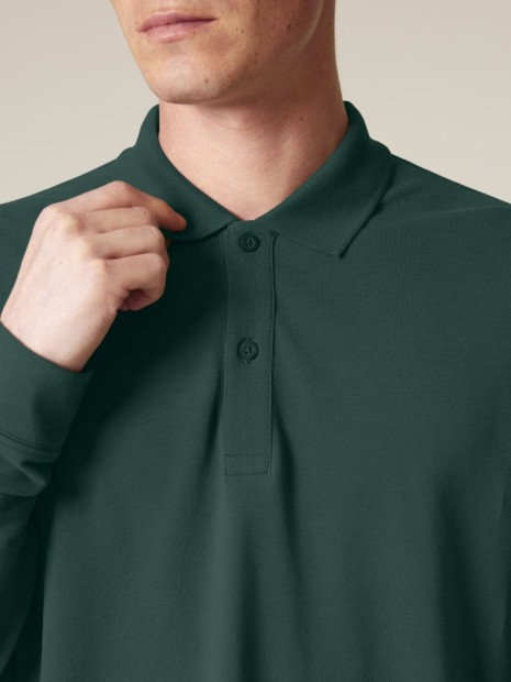 Polos à personnaliser STANLEY/STELLA Prepster 2.0 Long Sleeve vert émaillé