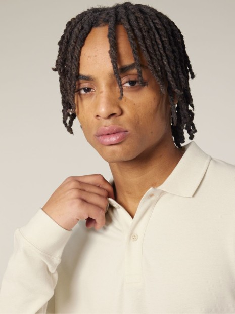 Polos à personnaliser STANLEY/STELLA Prepster 2.0 Long Sleeve Natural Raw