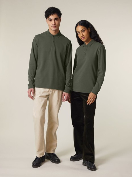 Polos à personnaliser STANLEY/STELLA Prepster 2.0 Long Sleeve khaki
