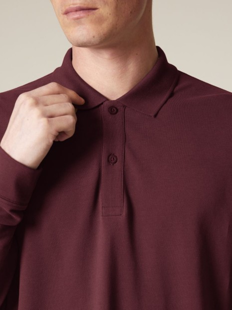 Polos à personnaliser STANLEY/STELLA Prepster 2.0 Long Sleeve bordeaux