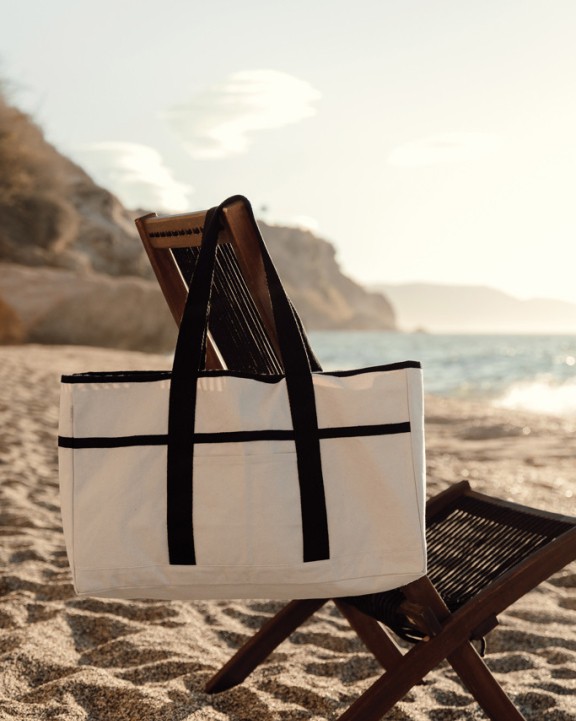VINGA VINGA Volonne AWARE™ Strandtasche aus recyceltem Canvas Tasche personalisierbar