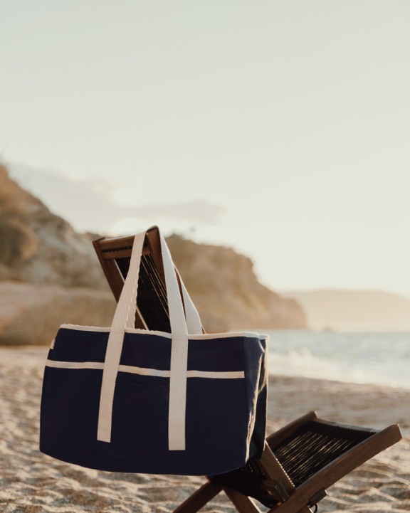VINGA VINGA Volonne AWARE™ Strandtasche aus recyceltem Canvas Tasche personalisierbar