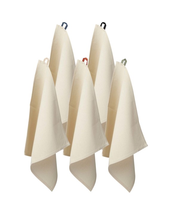 Produit éponge personnalisable 4DO Torchon de cuisine Alora en coton recyclé 200 g/m²