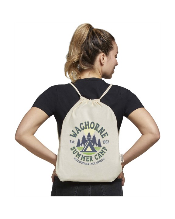4DO Oregon 140 g/m² Turnbeutel aus GRS recycelter Baumwolle Tasche personalisierbar