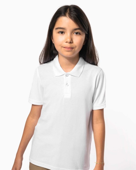 KARIBAN Kinder-Piqué-Polohemd Poloshirt personalisierbar