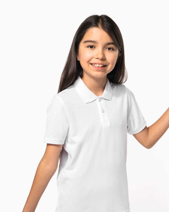 KARIBAN Kinder-Piqué-Polohemd Poloshirt personalisierbar