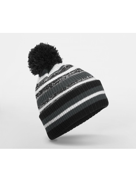 BEECHFIELD MULTI-SPORT FAN BEANIE noir/gris graphite/blanc personnalisable