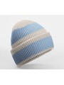 BEECHFIELD COLOUR BLOCK BEANIE natural stone/dusty blue personnalisable