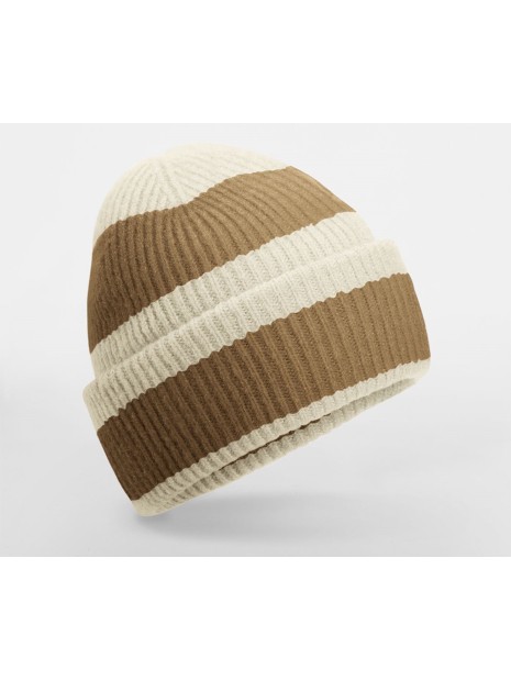 BEECHFIELD COLOUR BLOCK BEANIE vanilla/biscuit personnalisable