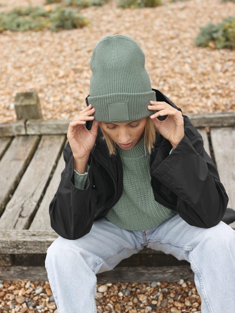 Casquettes à personnaliser BEECHFIELD Bonnet à large revers avec patch ton sur ton 