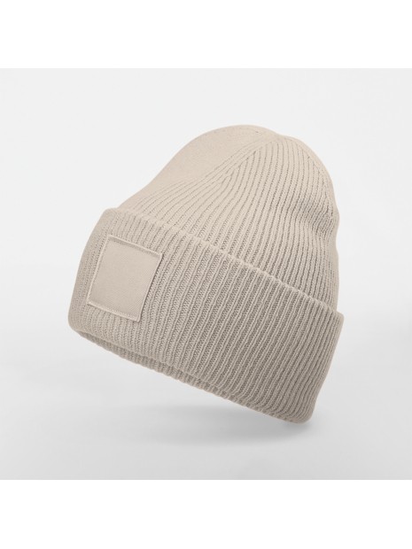 BEECHFIELD Bonnet à large revers avec patch ton sur ton natural stone personnalisable