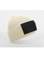 BEECHFIELD ZIP PATCH BEANIE sable/noir personnalisable