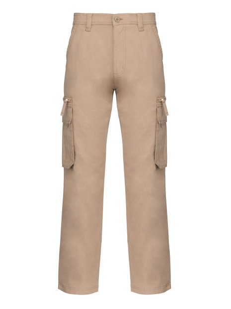 KARIBAN Pantalon multipoches homme calvi beige personnalisable