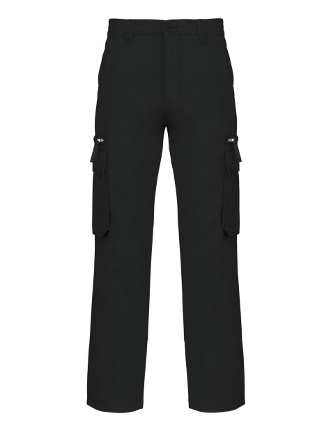 KARIBAN Pantalon multipoches homme noir personnalisable