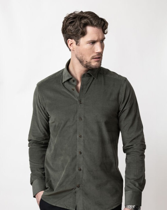 Chemise personnalisable J. HARVEST & FROST Indigo Bow 134 Cord Shirt Tailored Fit M
