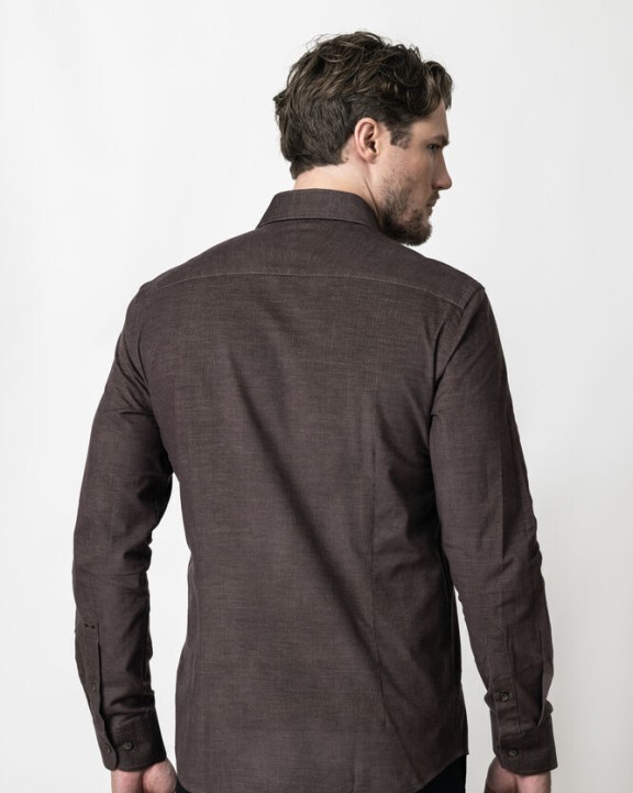 Hemd J. HARVEST & FROST Indigo Bow 134 Cord Shirt Tailored Fit M voor bedrukking &amp; borduring