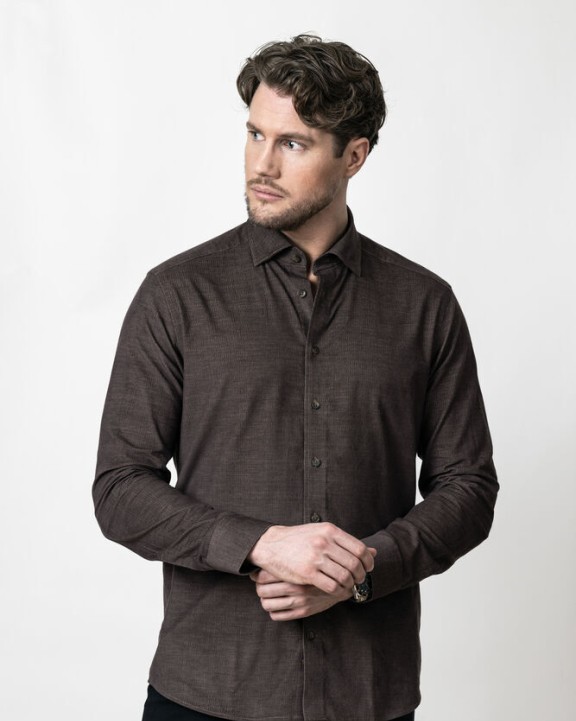J. HARVEST & FROST Indigo Bow 134 Cord Shirt Tailored Fit M Hemd personalisierbar