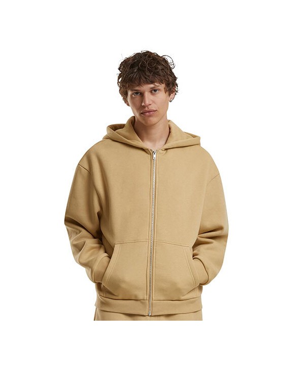 BUILD YOUR BRAND FLUFFY ZIP HOODY Sweatshirt personalisierbar