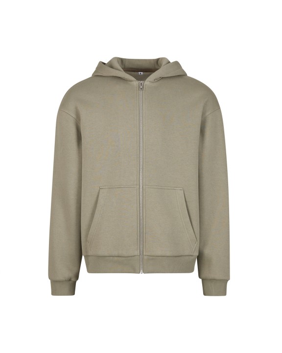 BUILD YOUR BRAND FLUFFY ZIP HOODY Sweatshirt personalisierbar