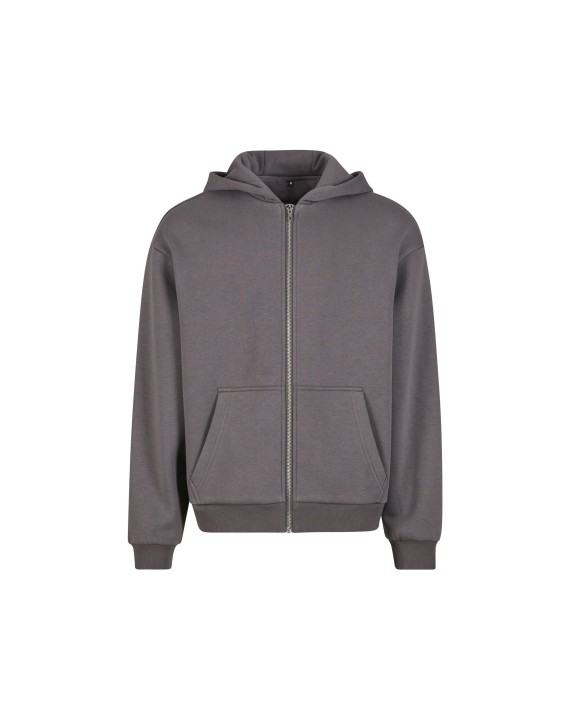 BUILD YOUR BRAND FLUFFY ZIP HOODY Sweatshirt personalisierbar