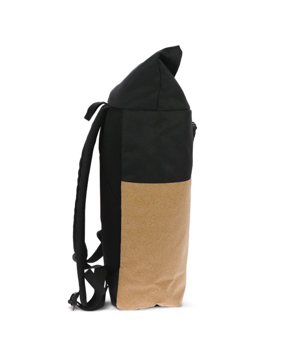 4DO Rolltop-Rucksack Kork & R-PET 18L Tasche personalisierbar
