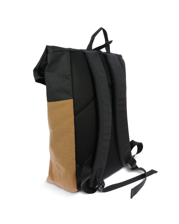 4DO Rolltop-Rucksack Kork & R-PET 18L Tasche personalisierbar
