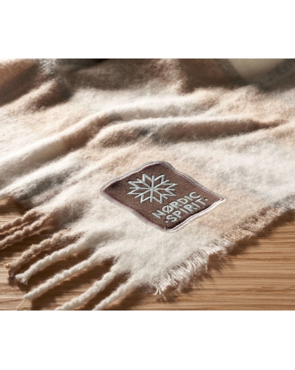 4DO Karierte Mohair-Decke Plaid personalisierbar