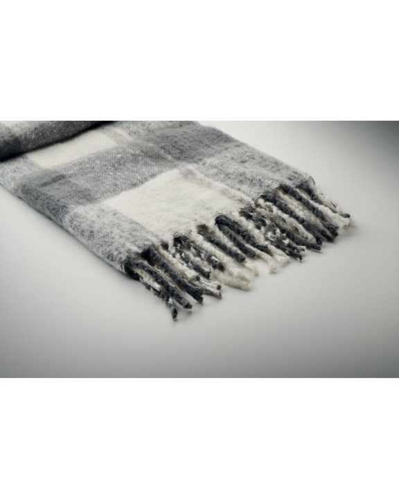 4DO Karierte Mohair-Decke Plaid personalisierbar