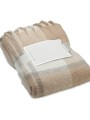 Plaids à personnaliser 4DO Couverture en mohair à carreaux beige