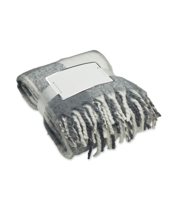Plaid personnalisable 4DO Couverture en mohair à carreaux