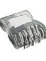 Plaids à personnaliser 4DO Couverture en mohair à carreaux gris