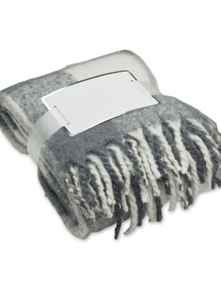 Couverture en mohair à carreaux