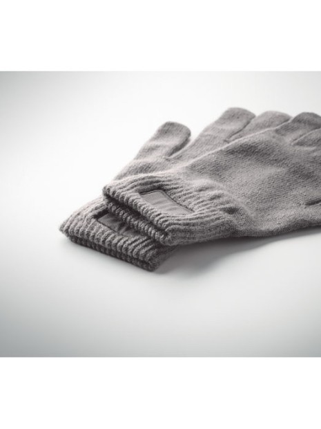 Bonnets, Écharpes & Gants à personnaliser 4DO Gants tricotés en RPET gris pierre