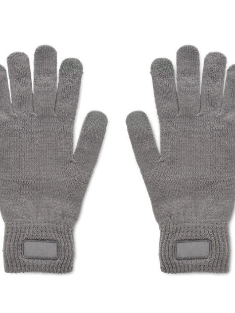 Bonnets, Écharpes & Gants à personnaliser 4DO Gants tricotés en RPET gris pierre