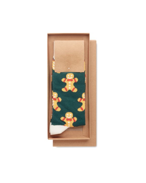Accessoire 4DO Paar kerstsokken M voor bedrukking &amp; borduring