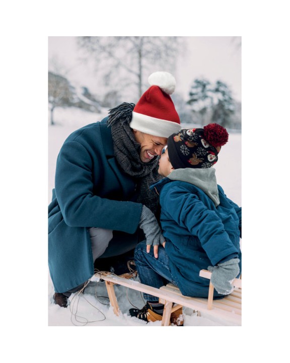 4DO Weihnachtliche Strickmütze Accessoire personalisierbar