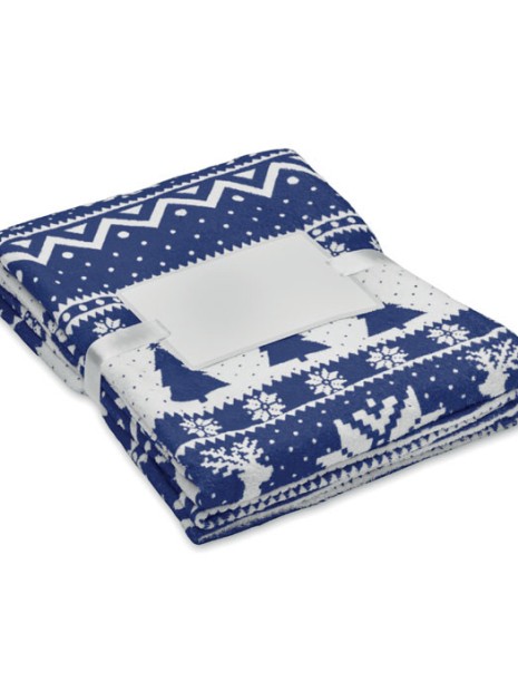Plaids à personnaliser 4DO Couverture en RPET 190 gr/m². bleu