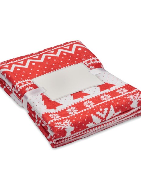 Plaids à personnaliser 4DO Couverture en RPET 190 gr/m². rouge