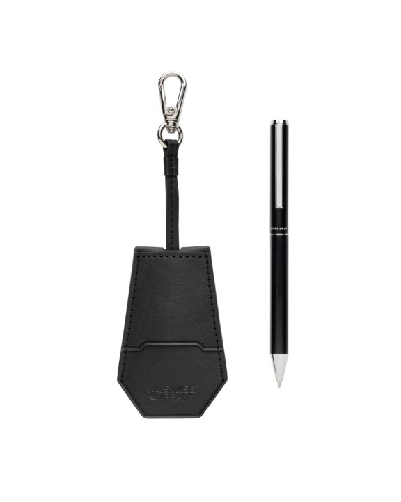 Sac & bagagerie personnalisable SWISS PEAK Set porte-clés et stylo en PU recyclé RCS Swiss Peak Tula