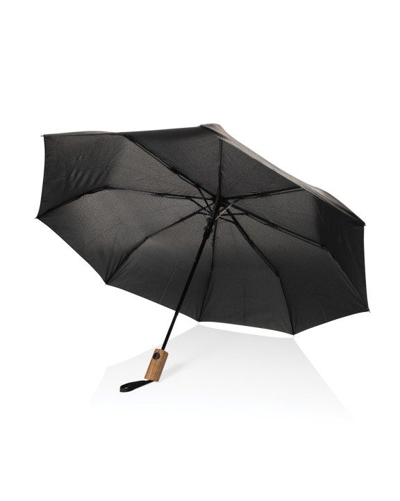 Parapluie personnalisable 4DO Mini parapluie 21" à ouverture auto en bois d'acacia Kaycey