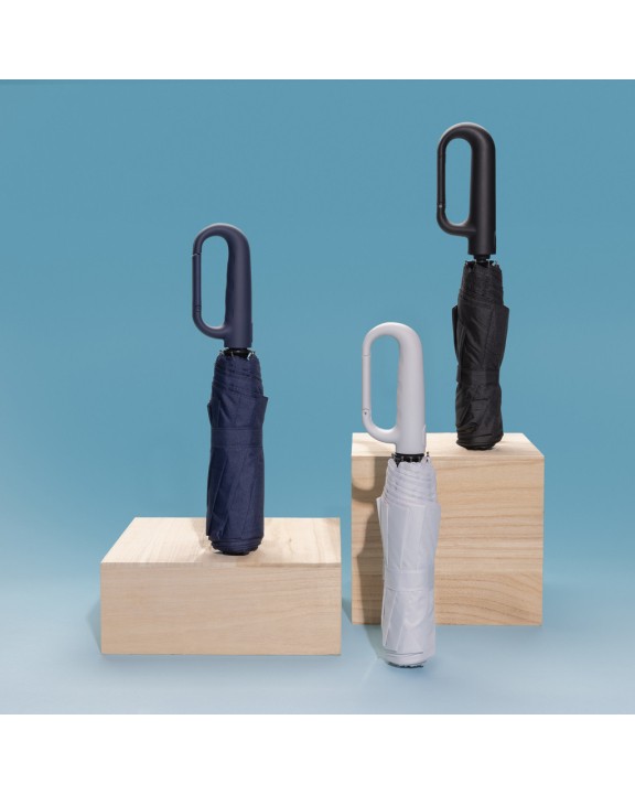 4DO Yara 21“ AWARE™ rPET Regenschirm mit Karabiner Regenschirm personalisierbar