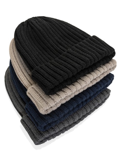 Bonnets, Écharpes & Gants à personnaliser 4DO Bonnet à double côte et revers AWARE™ Polylana® Kennedi 