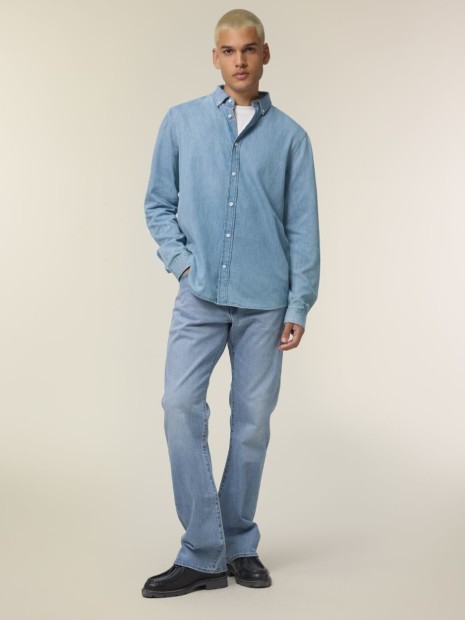 Chemises à personnaliser STANLEY/STELLA Stanley Denim Shirt Light Wash