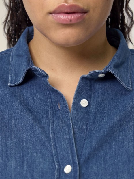 Chemises à personnaliser STANLEY/STELLA Stella Denim Shirt Mid Wash