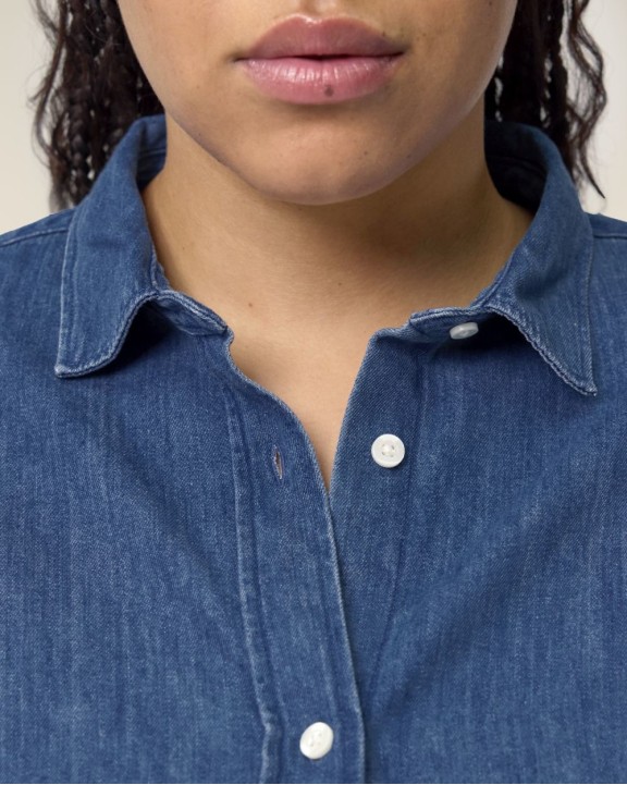 Hemd STANLEY/STELLA Stella Denim Shirt voor bedrukking &amp; borduring