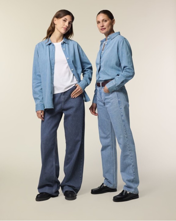 Hemd STANLEY/STELLA Stella Denim Shirt voor bedrukking &amp; borduring