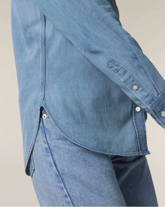 Hemd STANLEY/STELLA Stella Denim Shirt voor bedrukking &amp; borduring