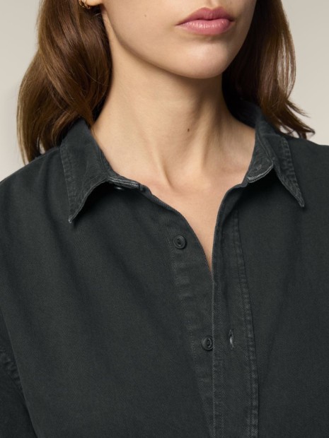 Chemises à personnaliser STANLEY/STELLA Worker Shirt G. Dyed Black Rock